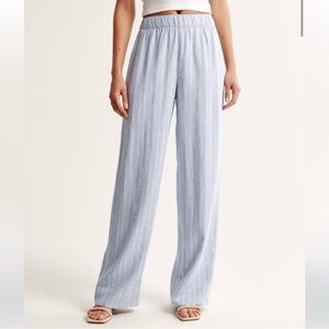 Abercrombie & Fitch Linen Blend Flowy Pants